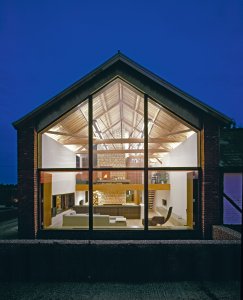 Glazed gable in converted barn