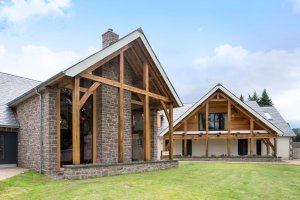 Oak frame home exterior