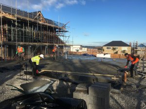 Concrete slab at graven hill