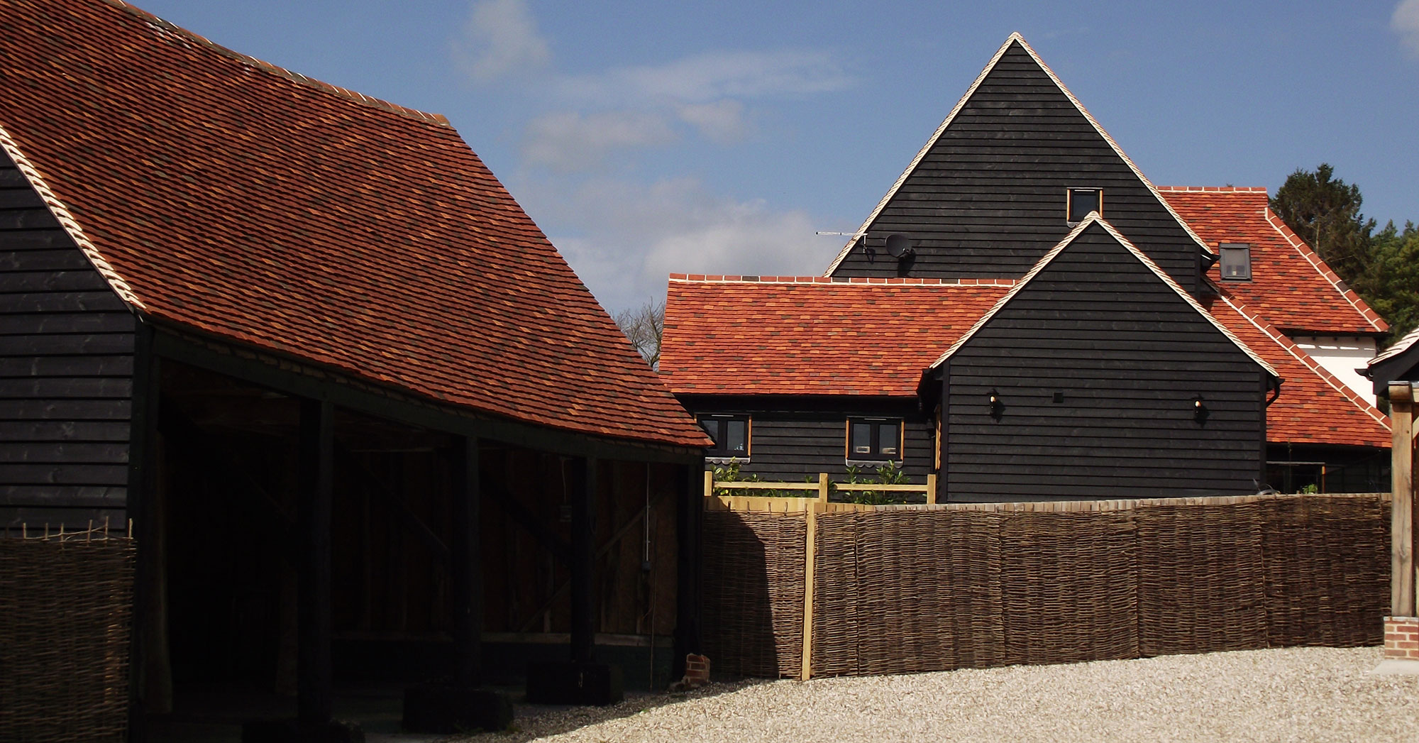 Barn conversion featuring handmate clay roof tiles