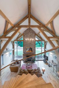 Mezzanine oak frame home