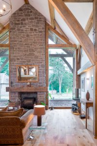 Living room oak frame home