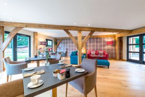 Dining room oak frame home