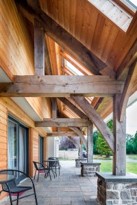 Oak frame exterior veranda