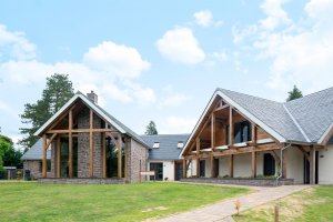 Oak frame home exterior