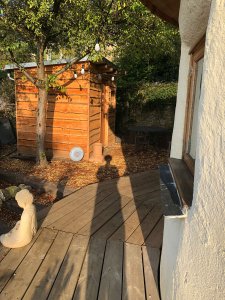 Exterior of strawbale home