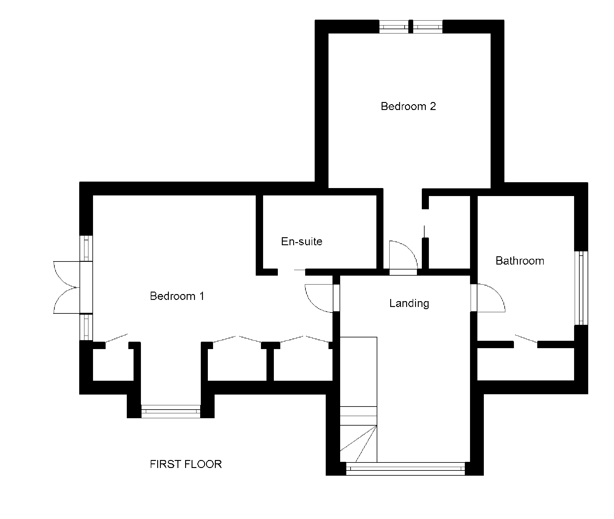 First floor plan 3 bed home