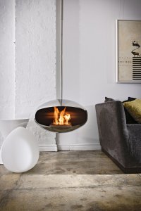 Modernist style fireplace