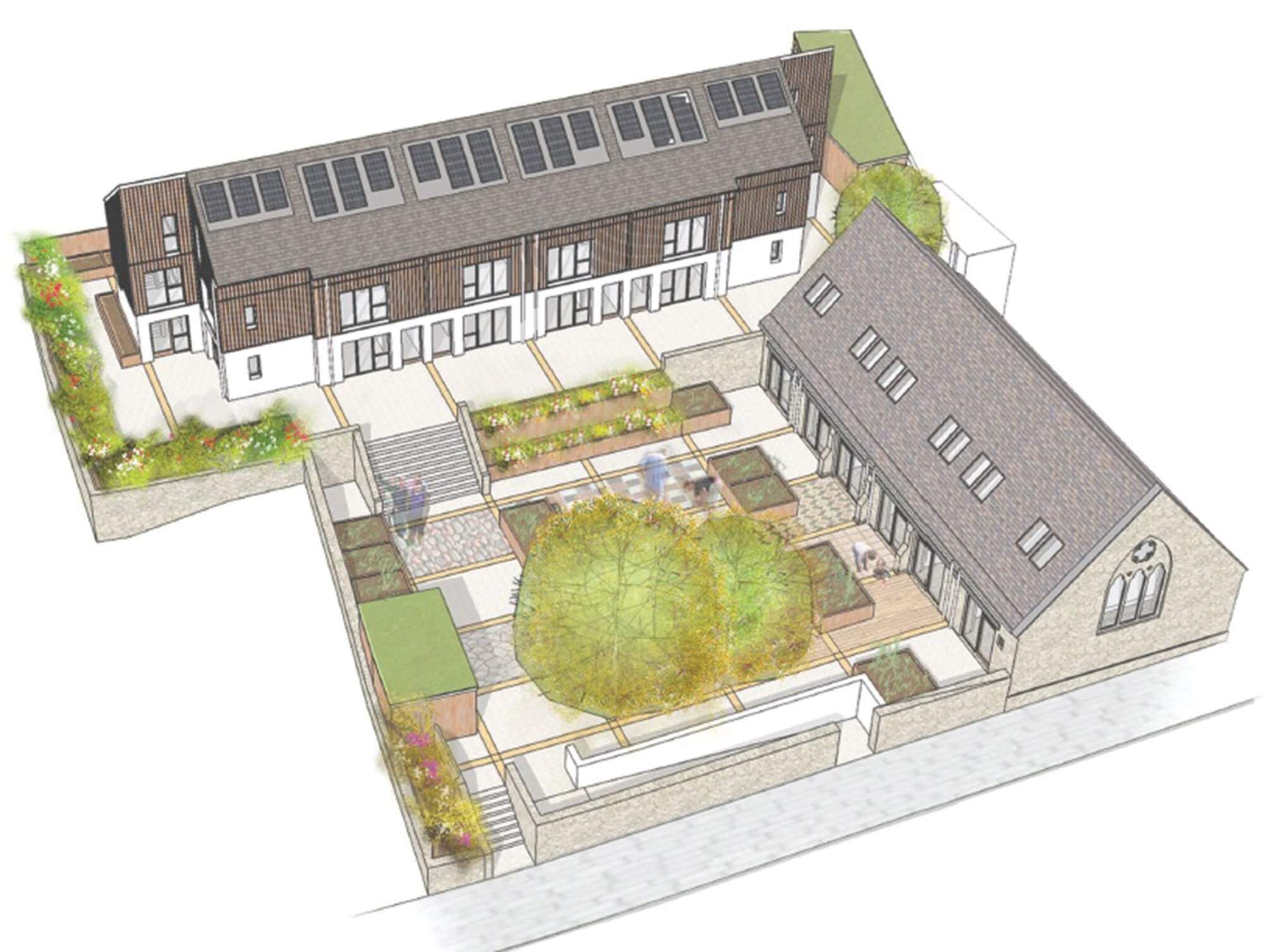 Drawing of Bristol CLT self build scheme