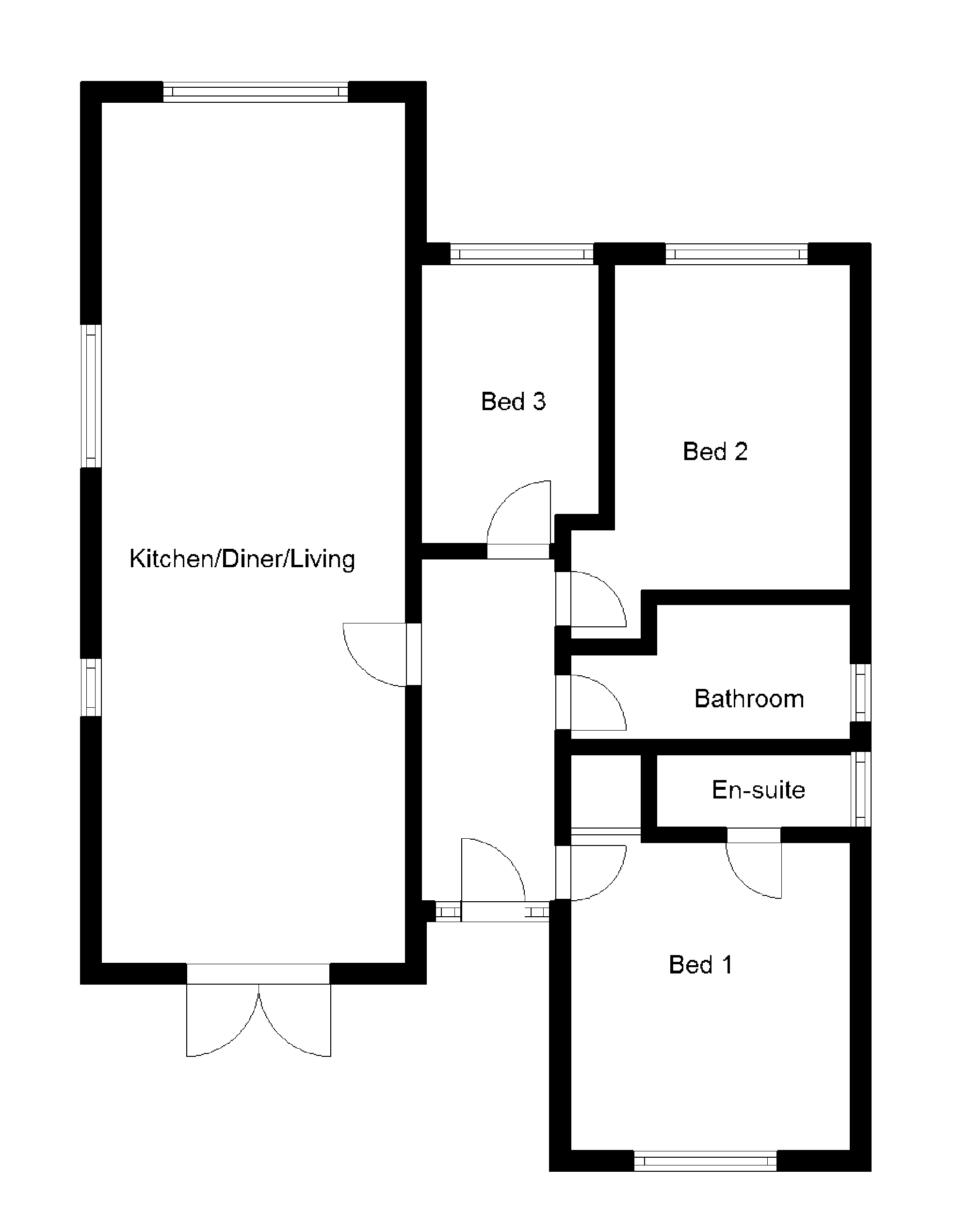 House Plans Three Bedroom Bungalow after Renovation