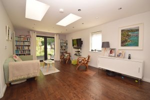 The new open-plan living space is ideal for family life with a young child