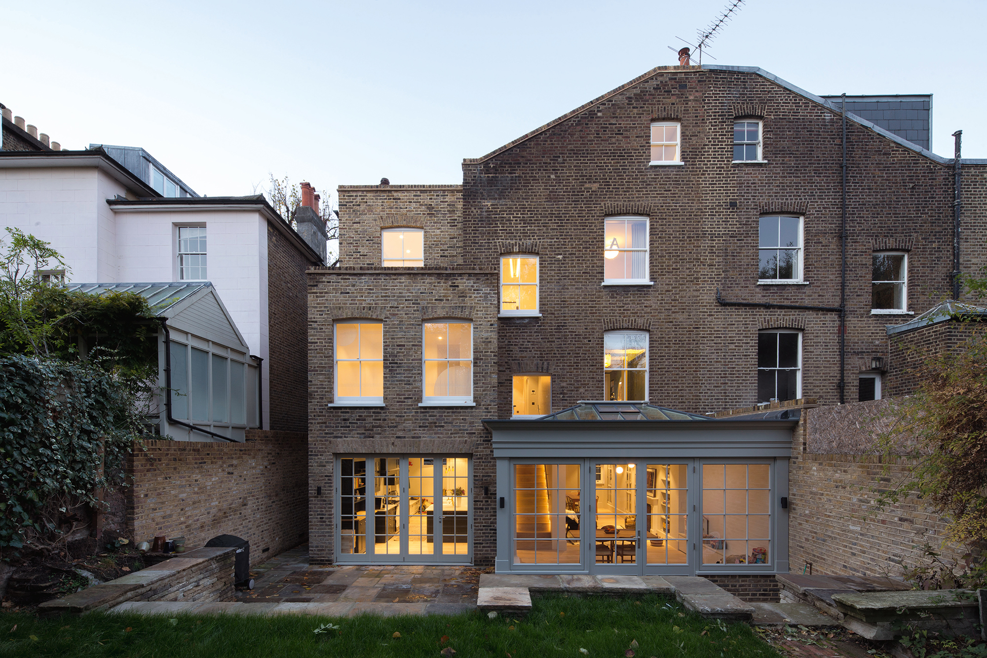 Renovated Georgian property as seen from the back garden