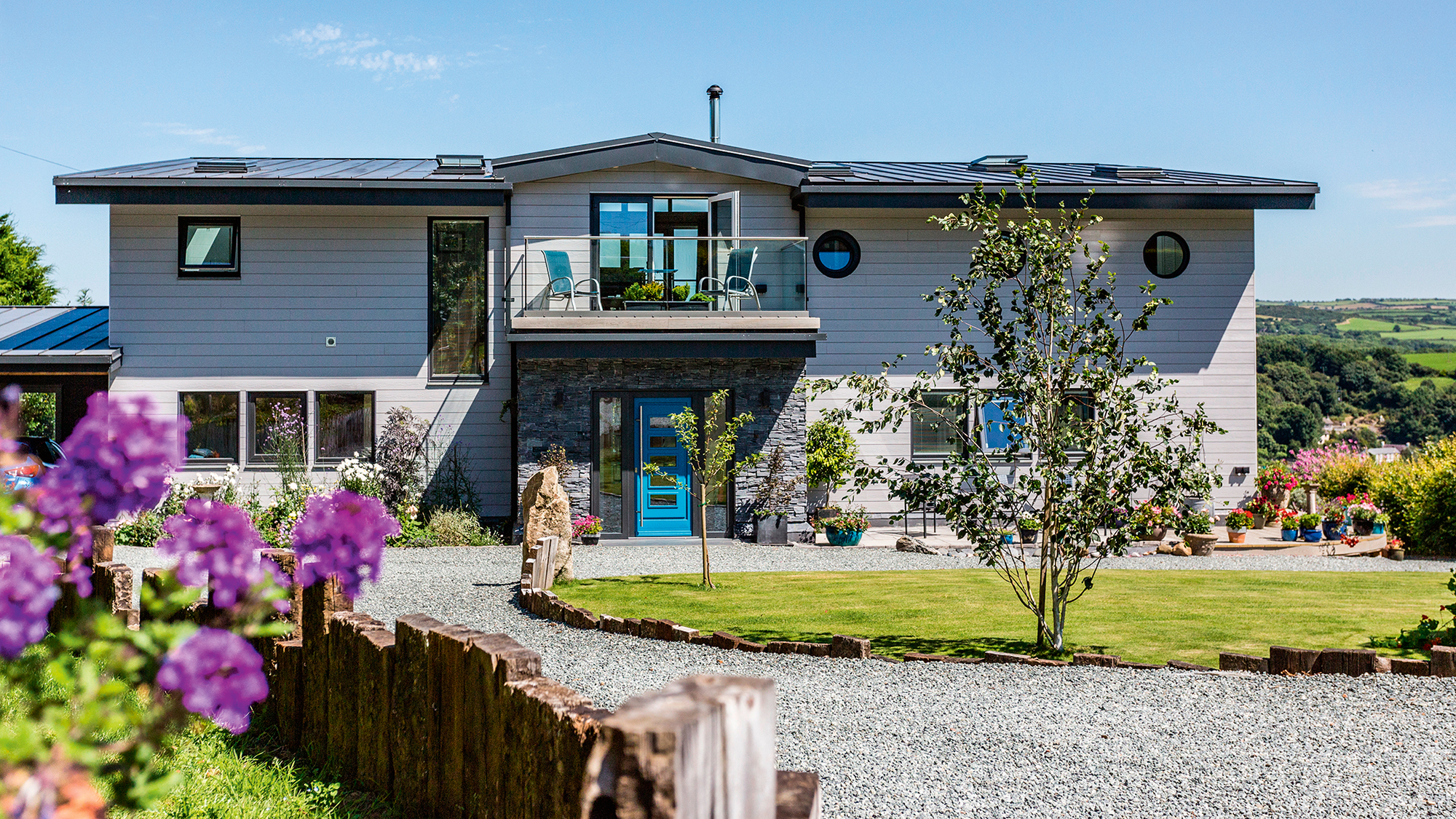 Located on the North Wales coast, this timber frame by Scandia-Hus features Marley Eternit’s Cedral Click fibre-cement cladding – a low-maintenance option for the seaside setting