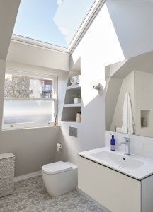 Bathroom in renovated Victorian home