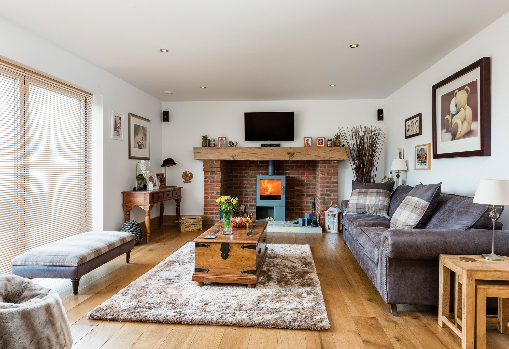 Living room in Potton house
