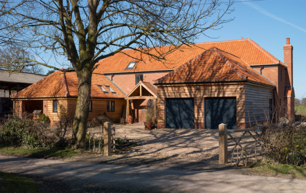 Barn style self build by Potton