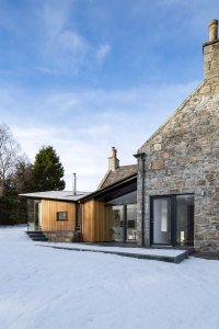 Stone Cottage with Siberian larch cladding