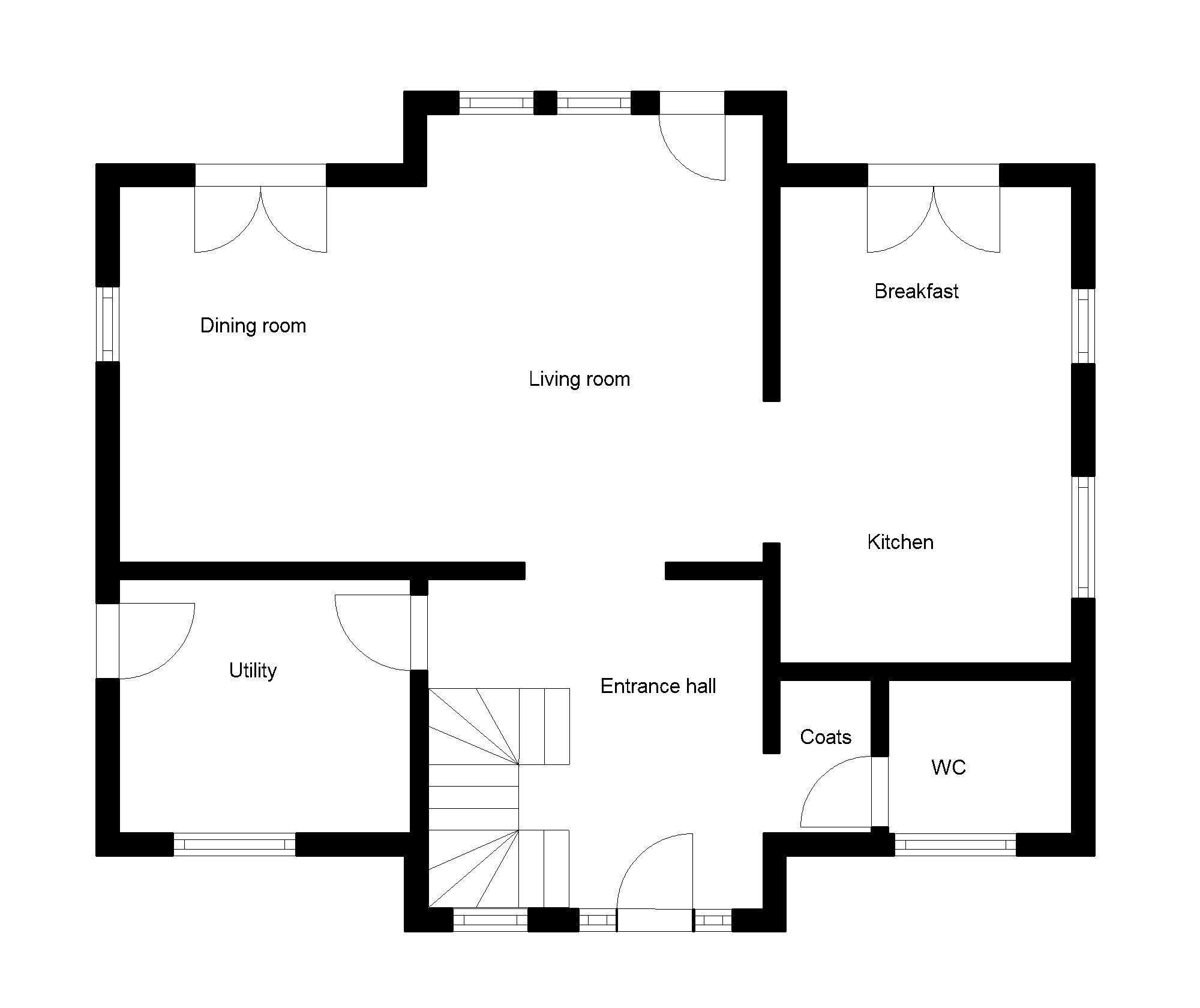 Ground floor house plans for 3 bedroom home in Fife