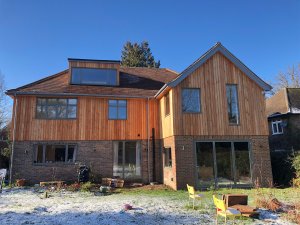 Rear exterior of renovated home