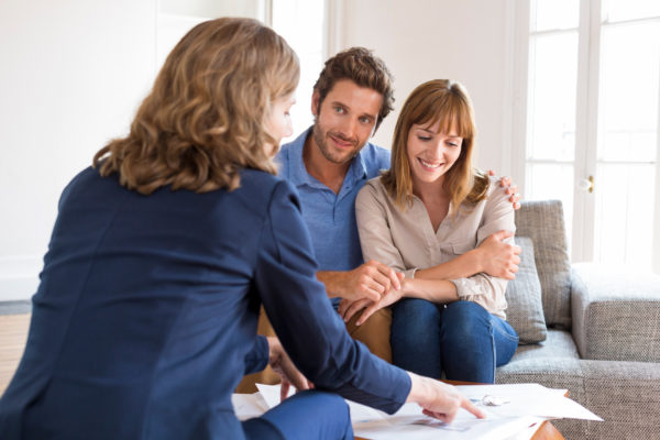 BuildStore Self Build Mortgage Adviser talking to couple