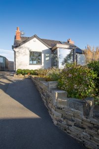 Exterior of renovated bungalow