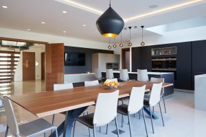 Open plan kitchen dining