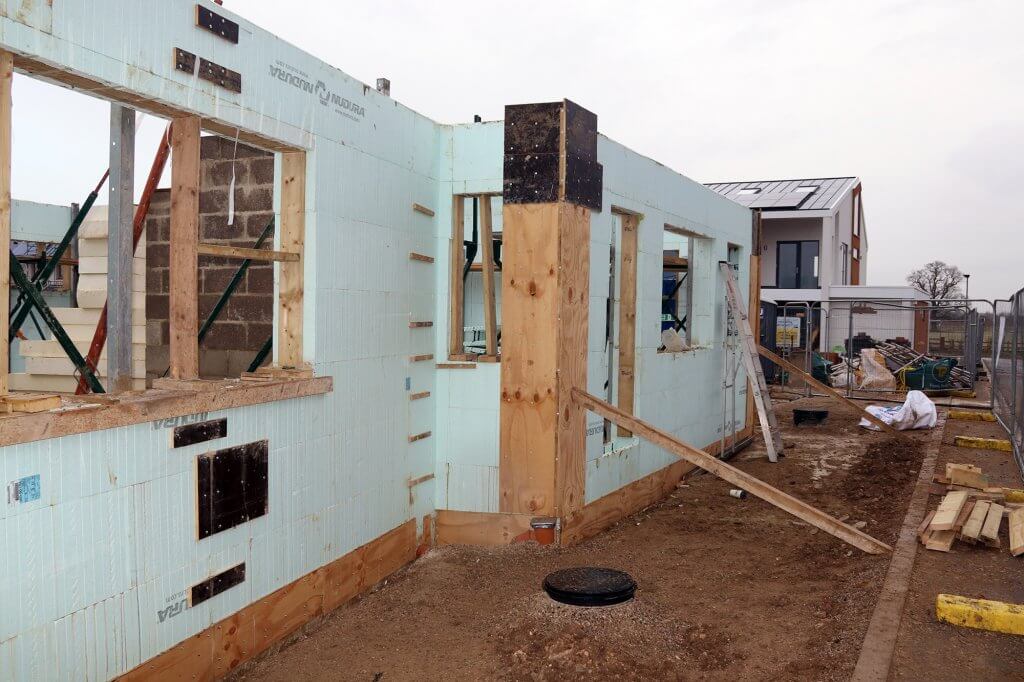 The finished ground floor walls