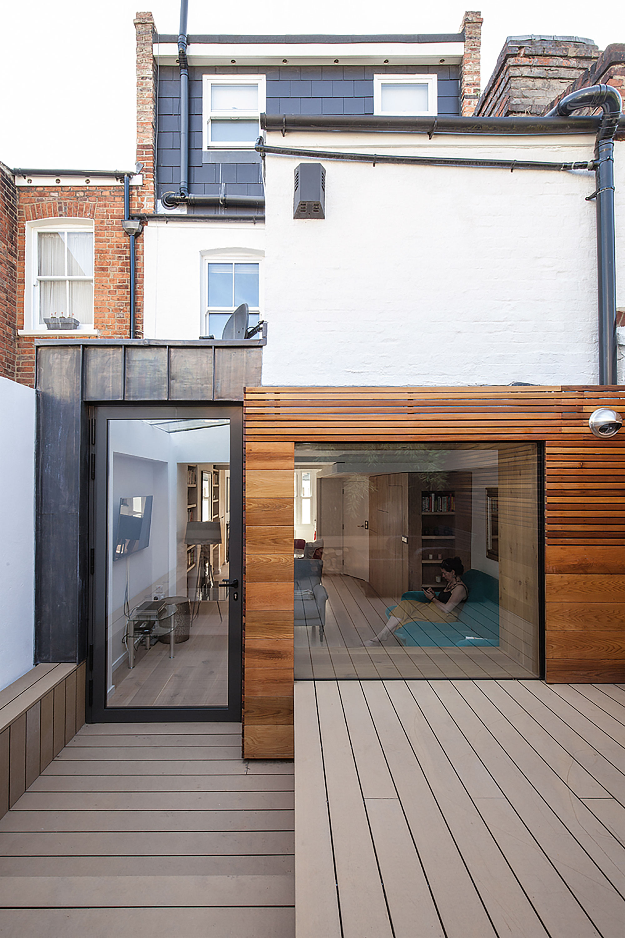 home extension clad in timber