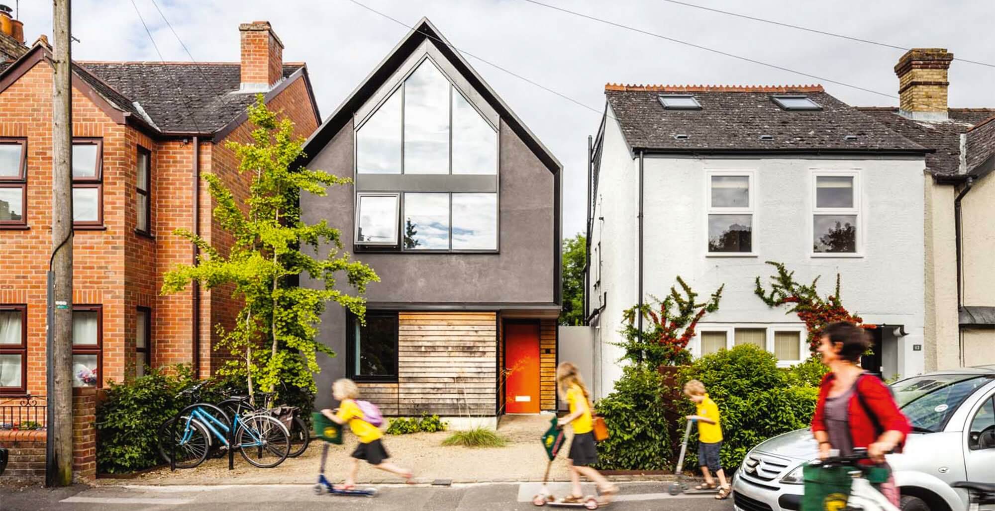 New prefab home on infill plot