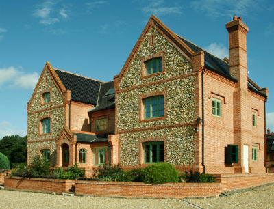 Brick and flint home in Norfolk