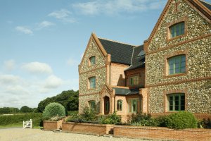 Brick and flint home in Norfolk