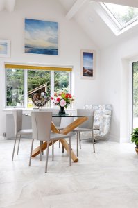 Breakfast room in renovated bungalow