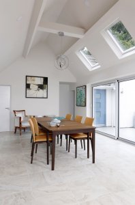 dining room in renovated bungalow