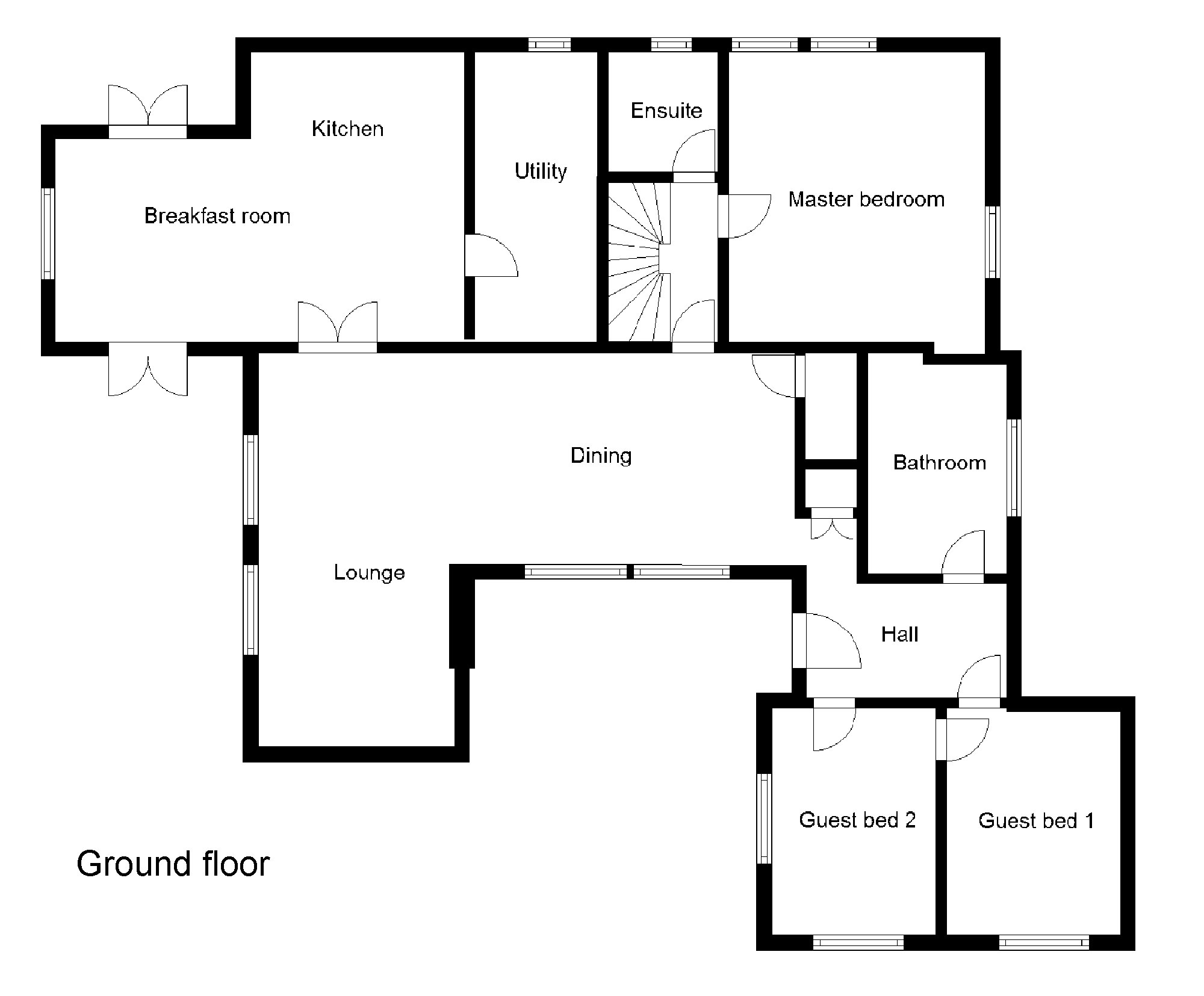 Ground floor plans for renovated bungalow
