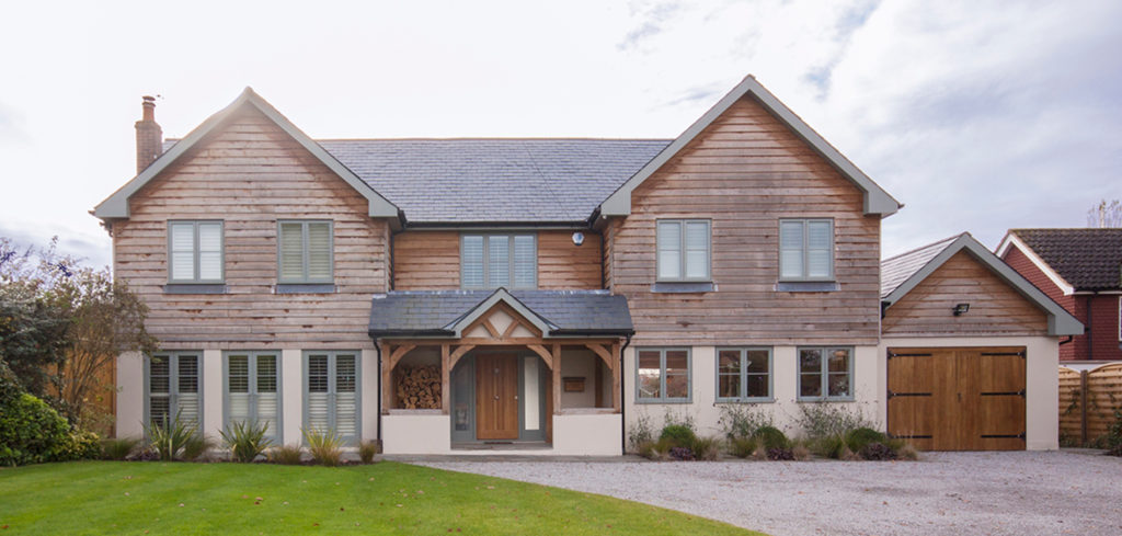 Oak Extension With Exposed Beams Vaulted Ceilings Build It