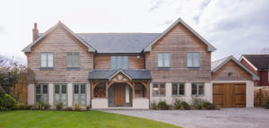 Two storey oak frame extension