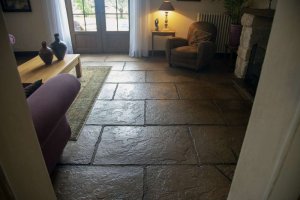 Stone flooring in period property