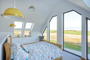 Bedroom with ample glazing
