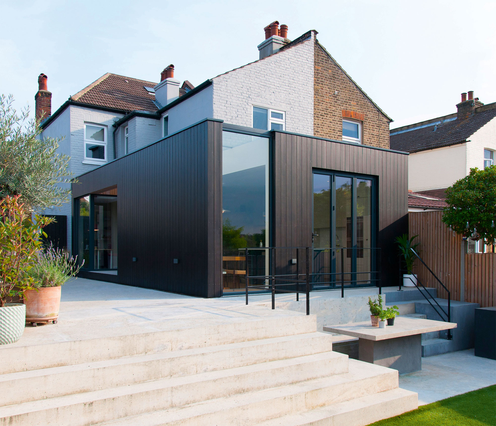 home extension with glazing