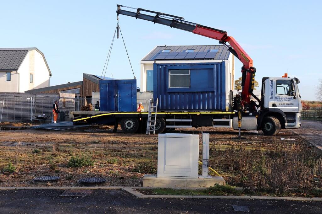 The welfare units arrive on site