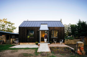 new home clad in charred larch