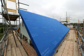 SIPs roof breather membrane for the Build It Education House