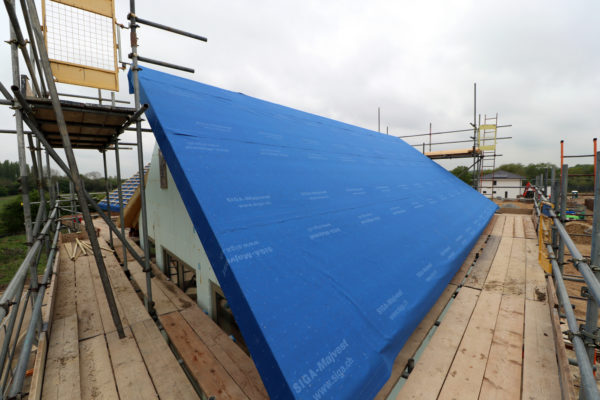 SIPs roof breather membrane for the Build It Education House