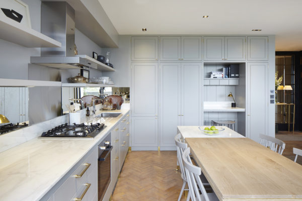 Kitchen with storage space