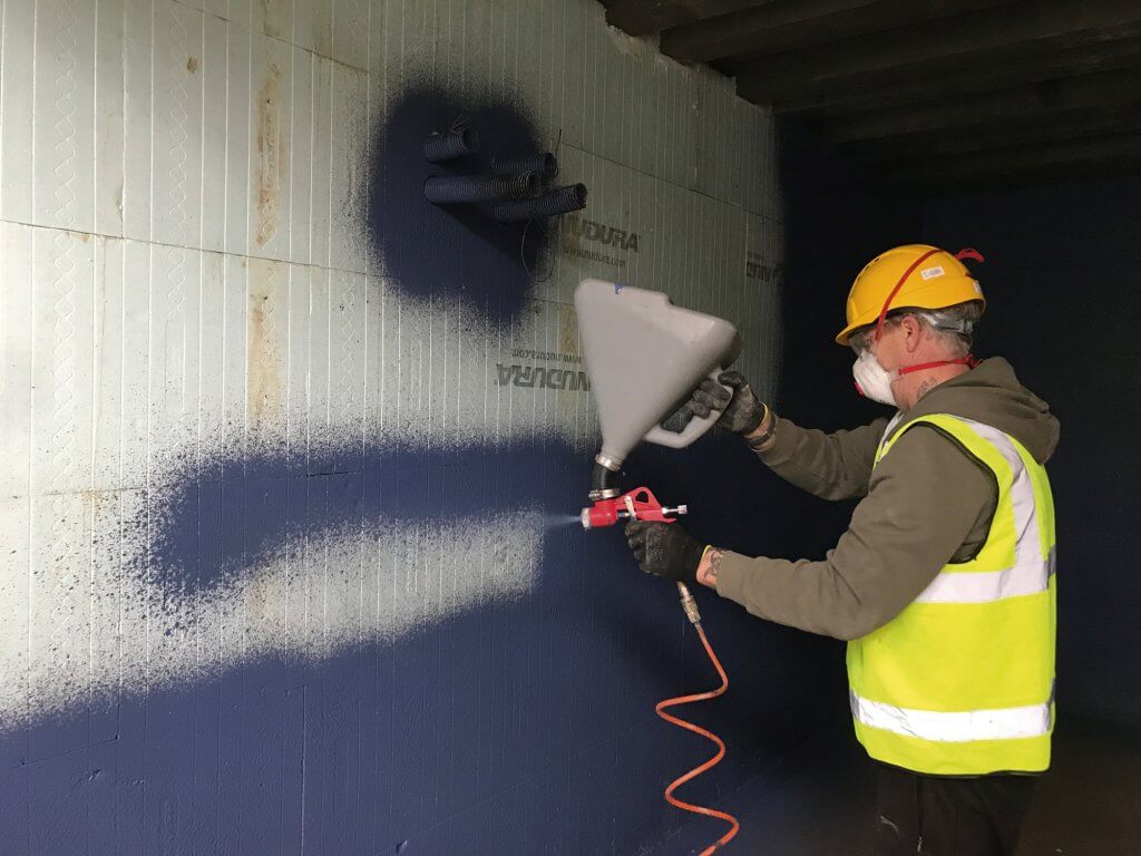 Applying the ICF basement wall tanking