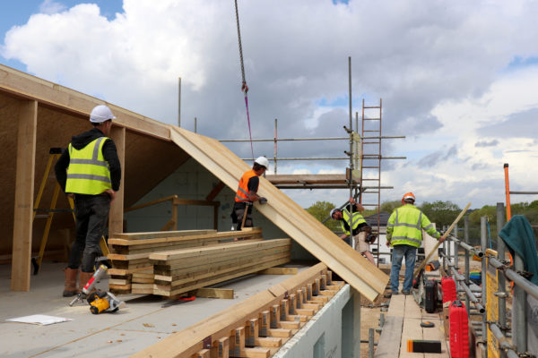 Craning on a SIPs roof panel