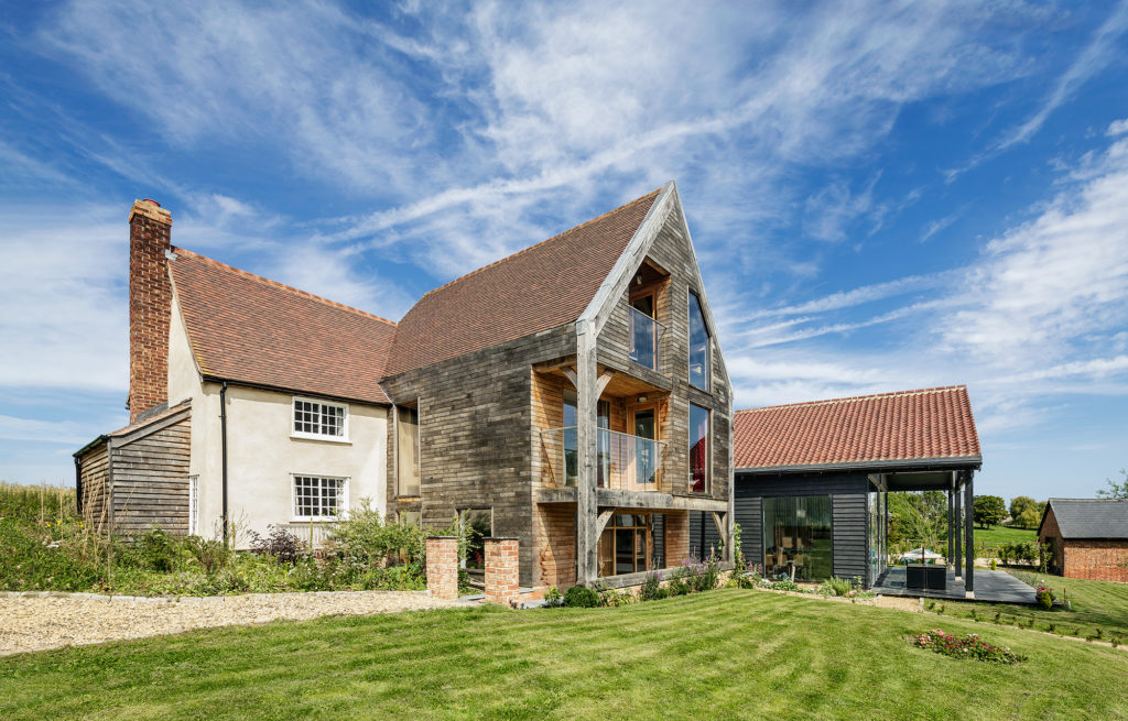 Large oak frame house