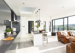 Open-plan contemporary living space