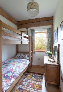 Sturdy wooden bunk beds