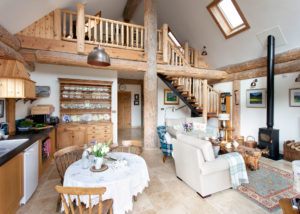 Custom-built steel and timber stairs